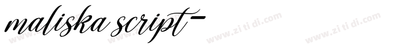 maliska script字体转换